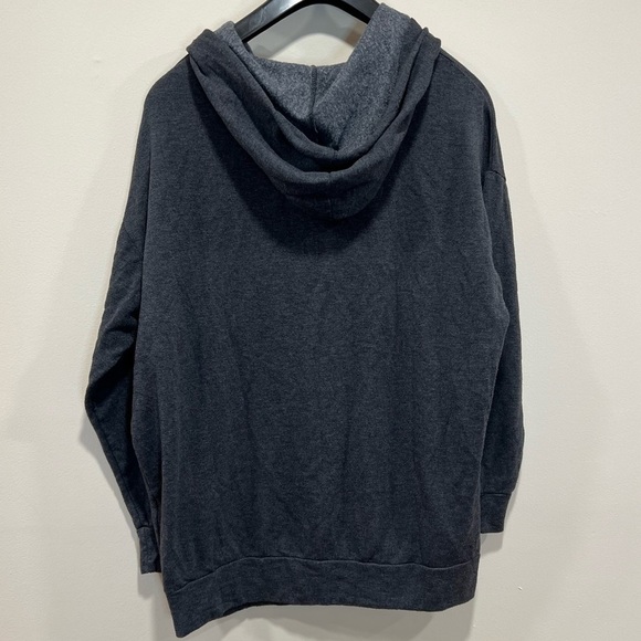 Lulu’s Personal Best Heather Charcoal Grey Pullover Hoodie Oversized Size XS - Picture 8 of 10